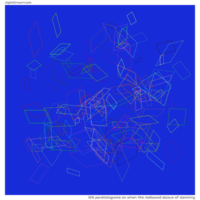 When the Mellowed Alcove of Damming — 129 parallelograms