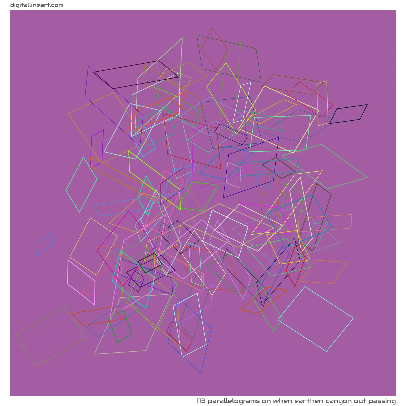 When Earthen Canyon out Passing — 113 parallelograms