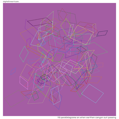 When Earthen Canyon out Passing — 113 parallelograms