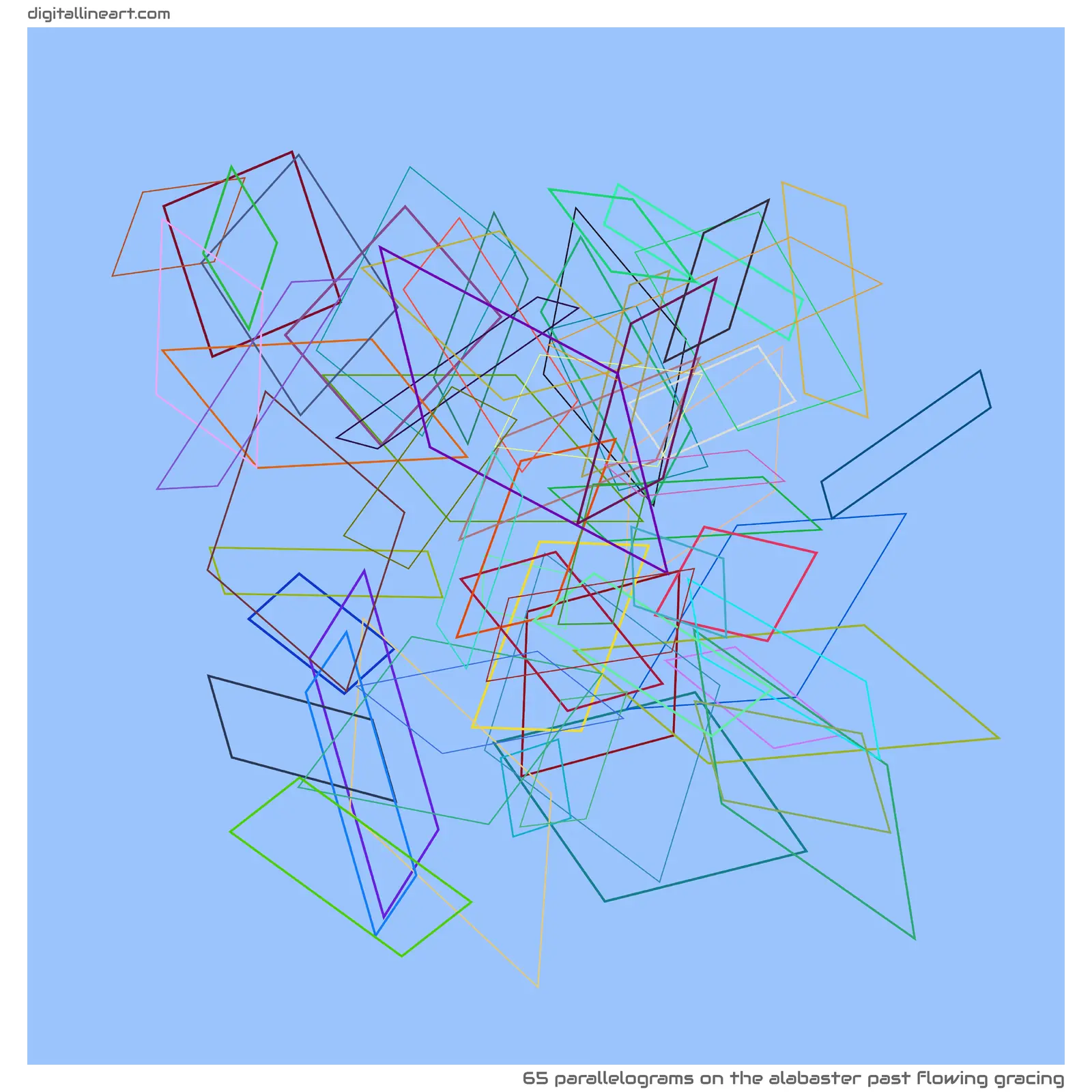 The Alabaster past Flowing Gracing — 65 parallelograms