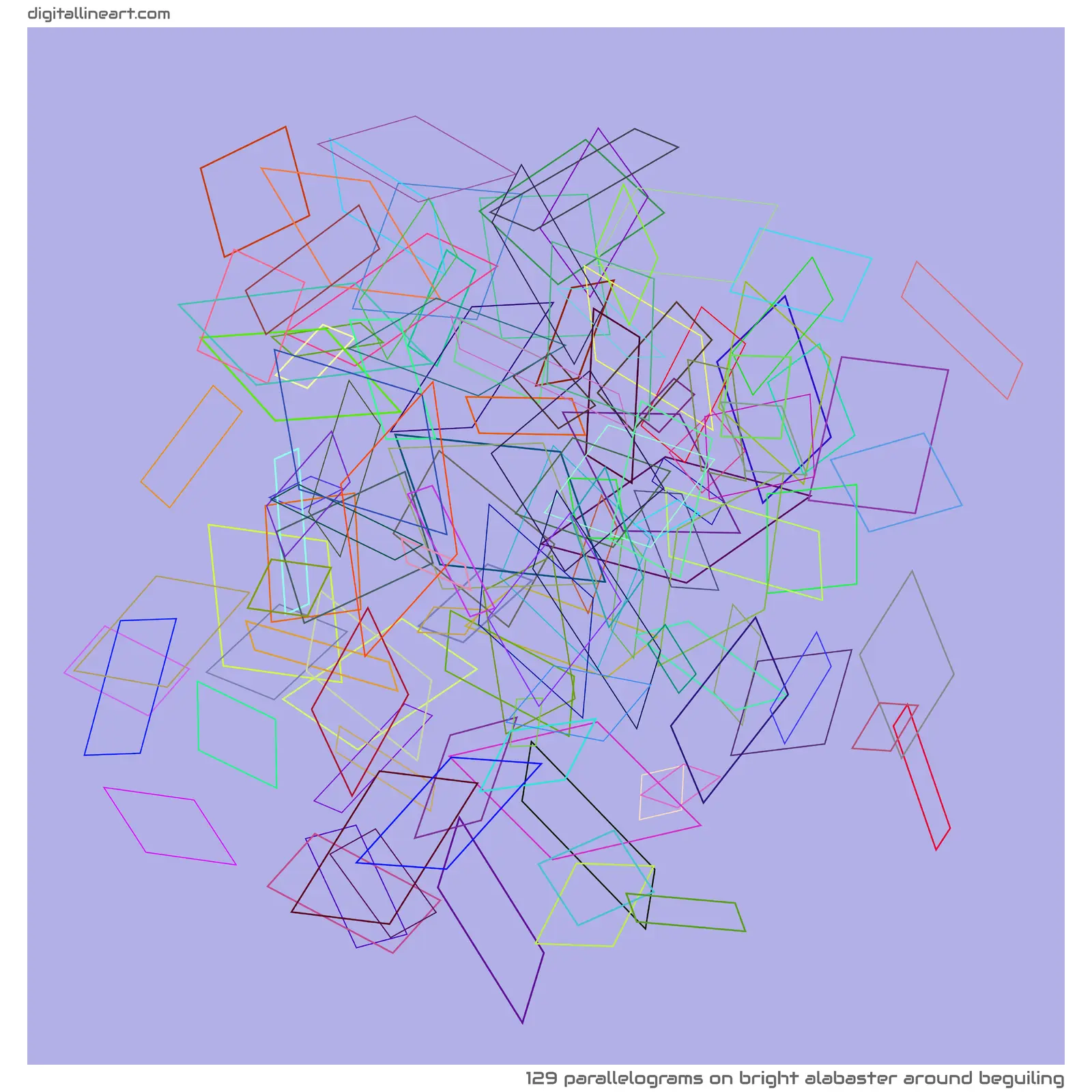 Bright Alabaster Around Beguiling — 129 parallelograms