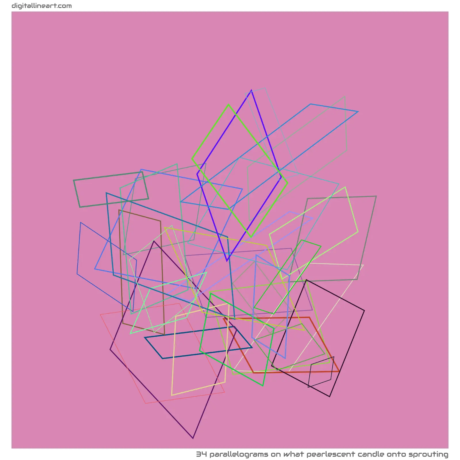 What Pearlescent Candle onto Sprouting — 34 parallelograms