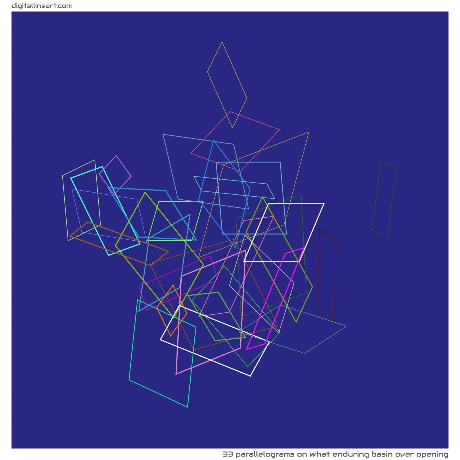 What Enduring Basin over Opening — 33 parallelograms