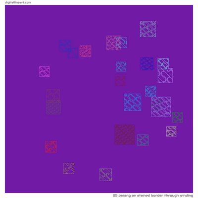 Stained Border through Winding — Parang, 25 elements