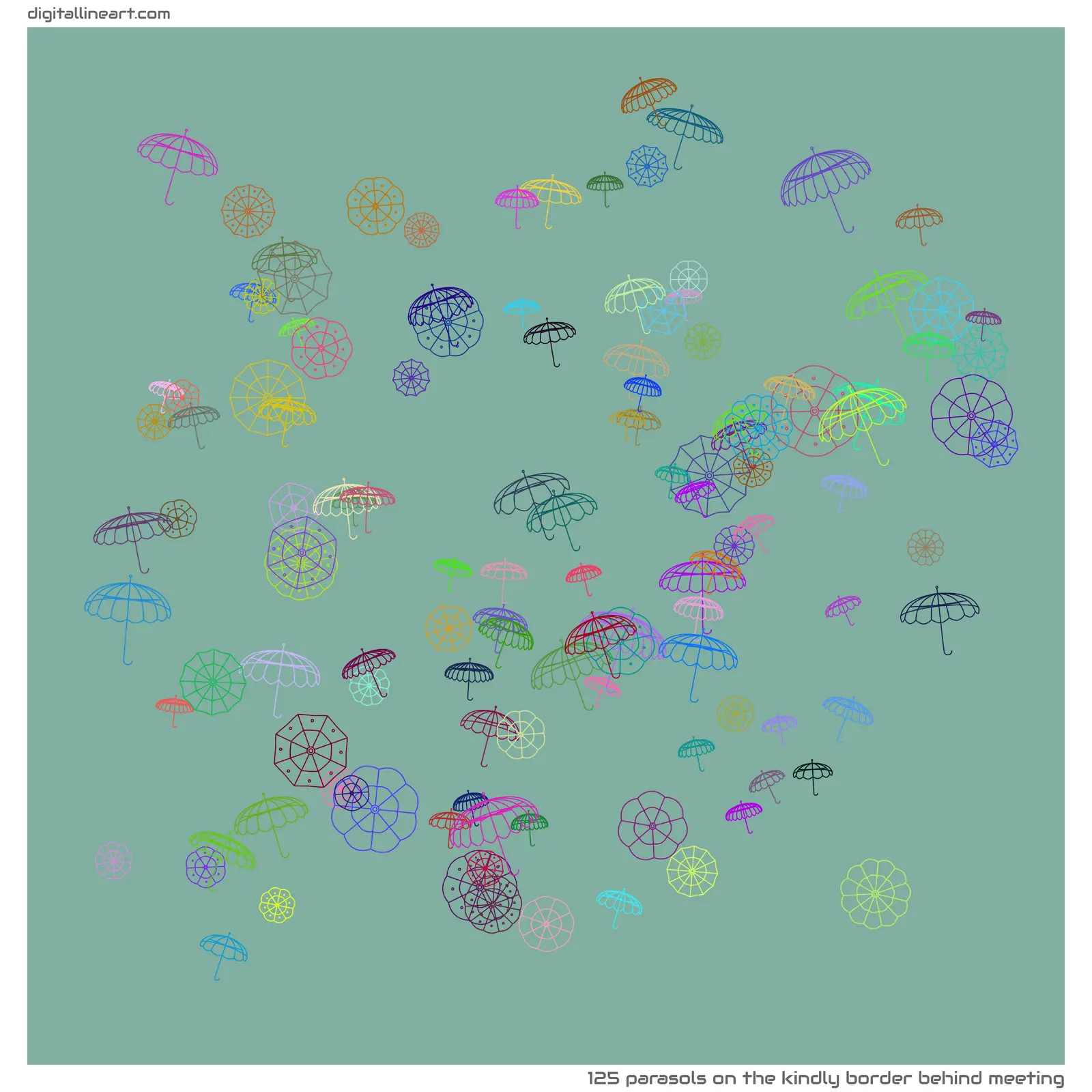 The Kindly Border behind Meeting — 125 parasols