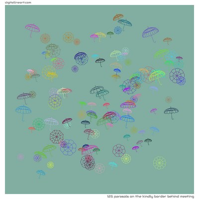 The Kindly Border behind Meeting — 125 parasols