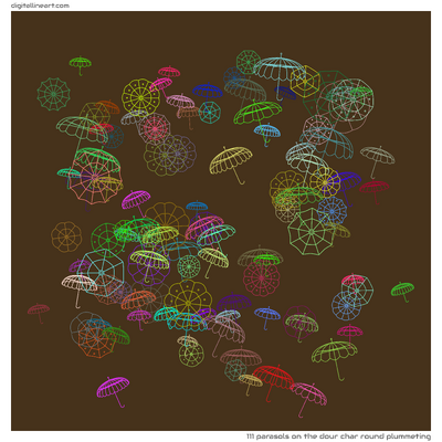 The Dour Char round Plummeting — 111 parasols