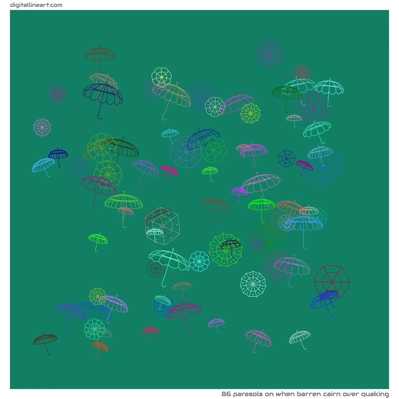 When Barren Cairn over Quaking — 86 parasols