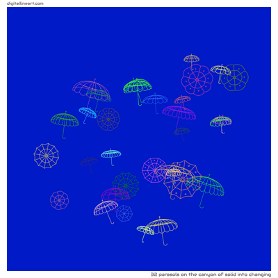 The Canyon of Solid into Changing — 32 parasols