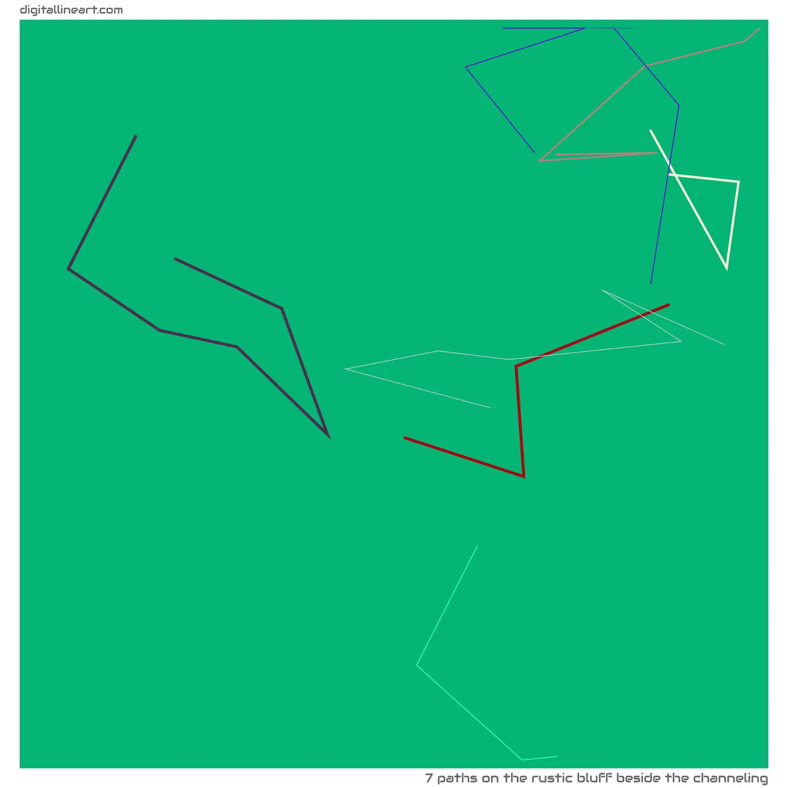 The Rustic Bluff beside the Channeling — 7 paths