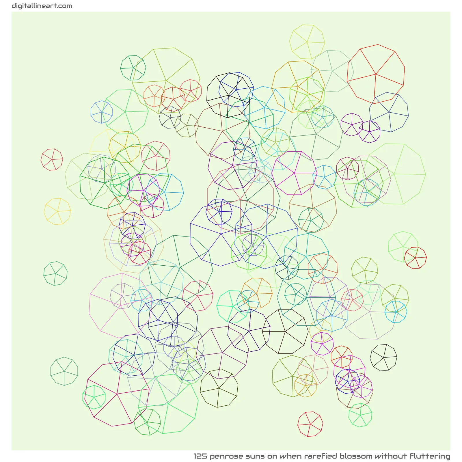 When Rarefied Blossom without Fluttering — 125 Penrose suns