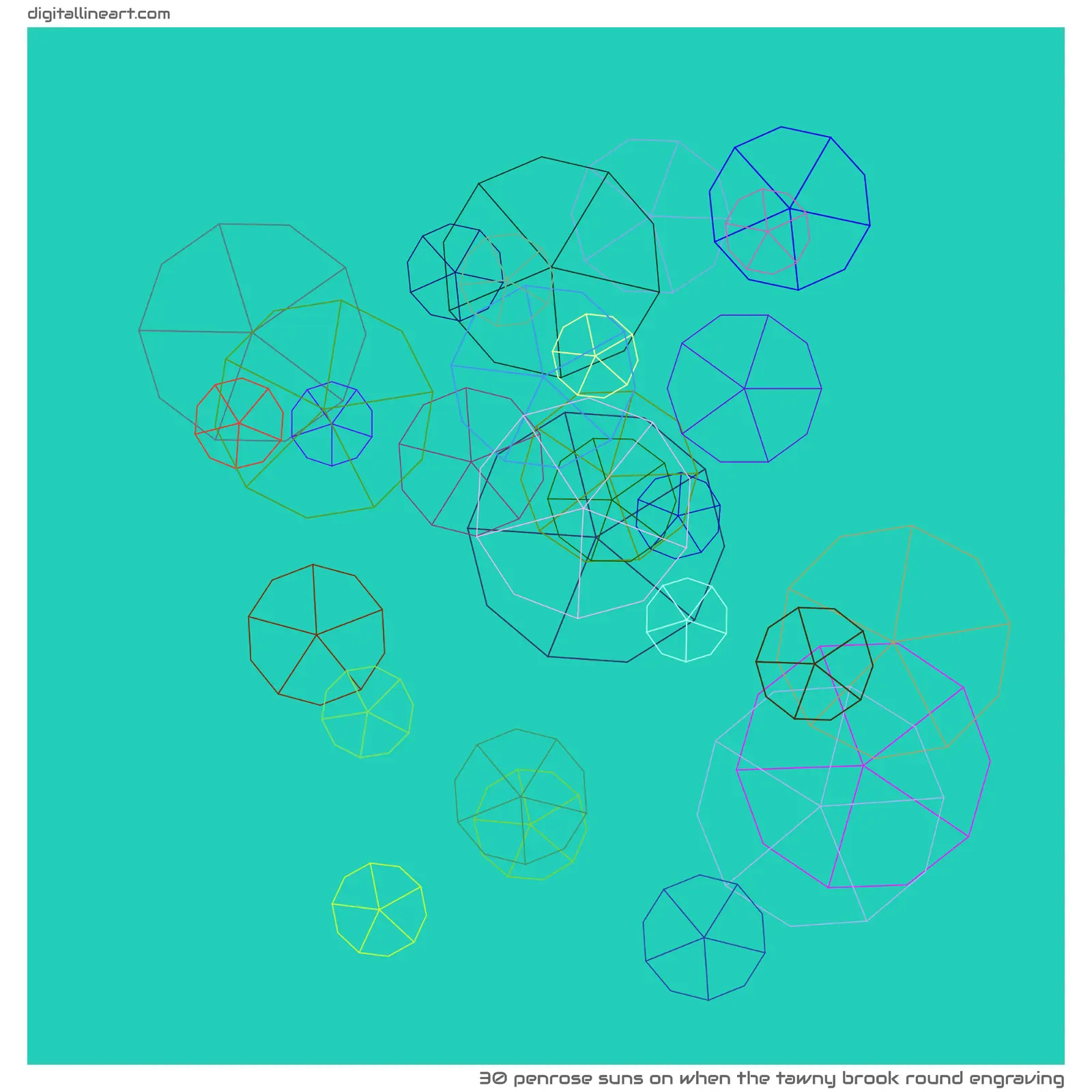 When the Tawny Brook round Engraving — 30 Penrose suns