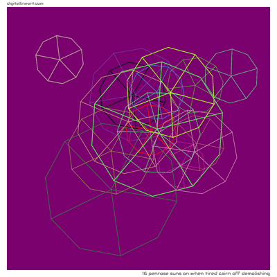When Tired Cairn off Demolishing — 16 Penrose suns