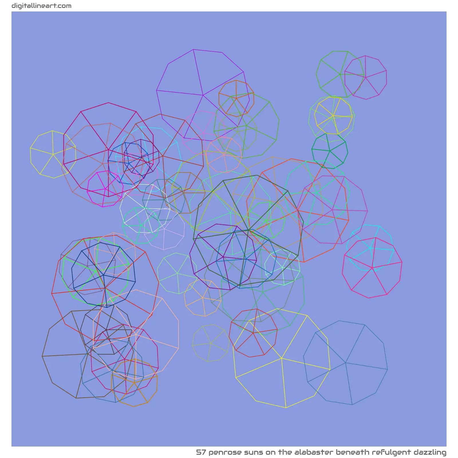 The Alabaster beneath Refulgent Dazzling — 57 Penrose suns