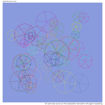 The Alabaster beneath Refulgent Dazzling — 57 Penrose suns