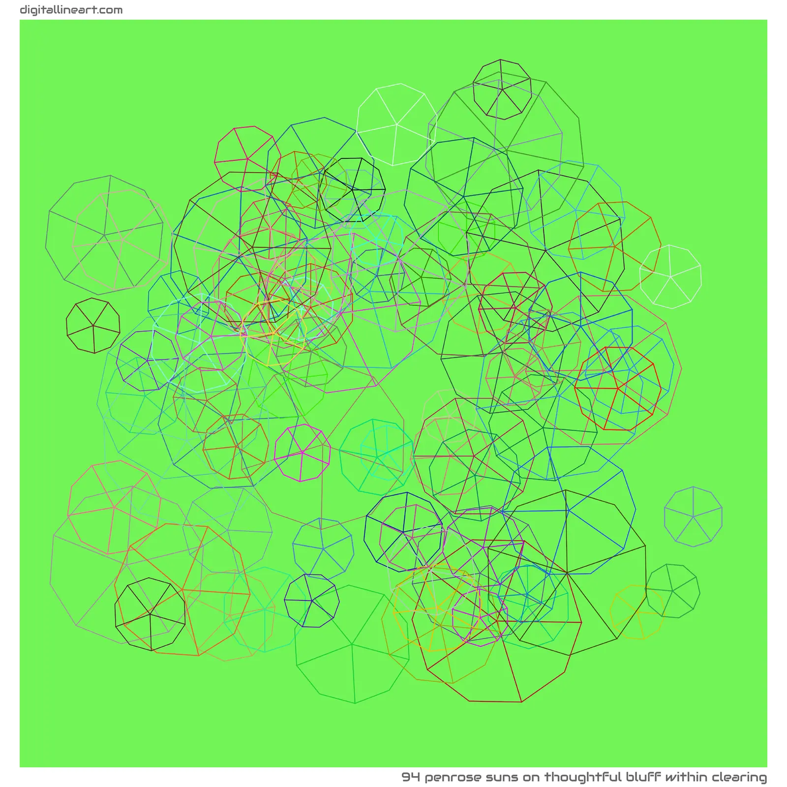 Thoughtful Bluff within Clearing — 94 Penrose suns