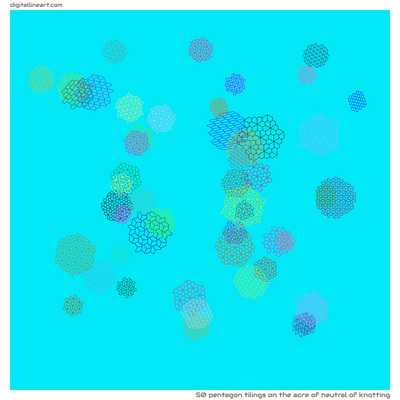 The Acre of Neutral of Knotting — 50 pentagon tilings