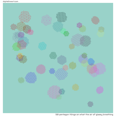 What the Air of Glassy Breathing — 50 pentagon tilings