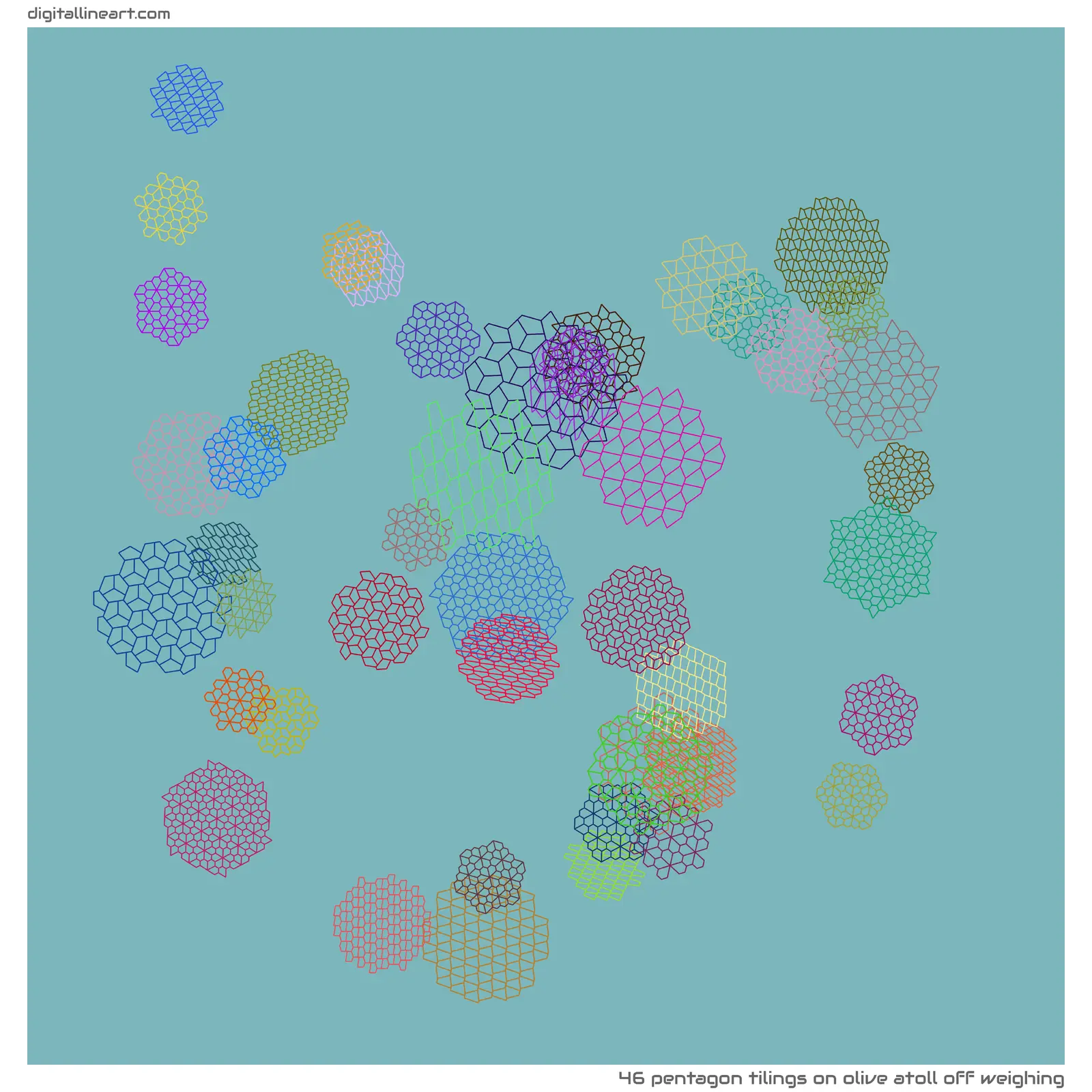 Olive Atoll off Weighing — 46 pentagon tilings