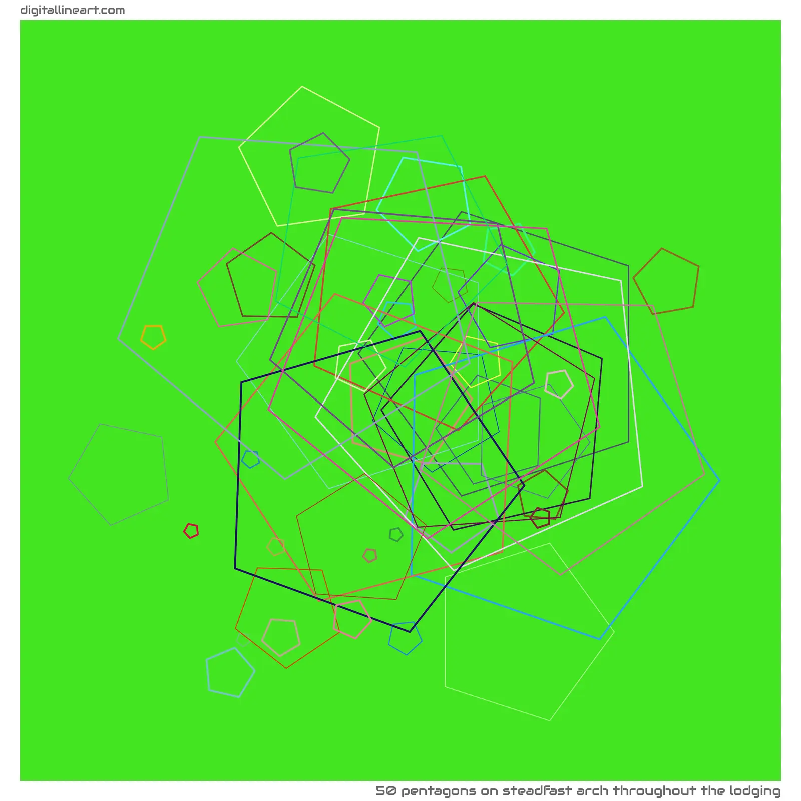 Steadfast Arch throughout the Lodging — 50 pentagons