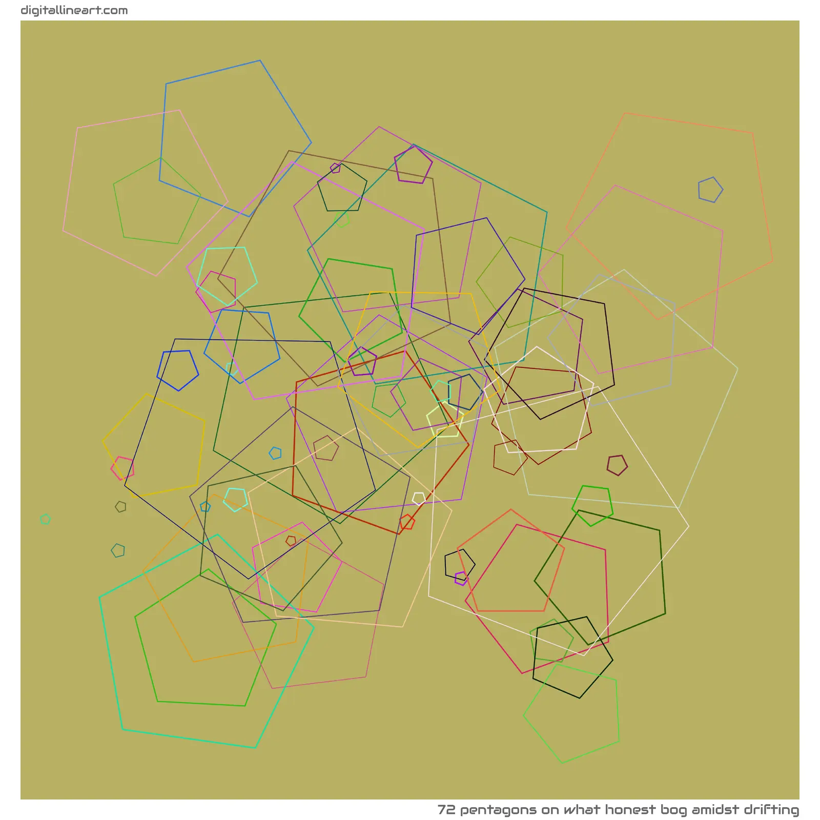 What Honest Bog amidst Drifting — 72 pentagons