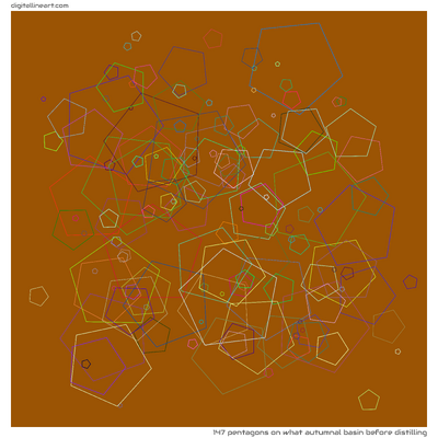 What Autumnal Basin before Distilling — 147 pentagons