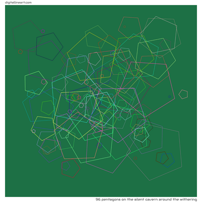 The Silent Cavern Around the Withering — 96 pentagons