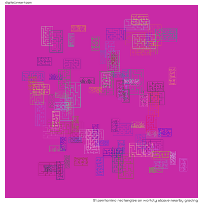 Worldly Alcove nearby Grading — 91 pentomino rectangles