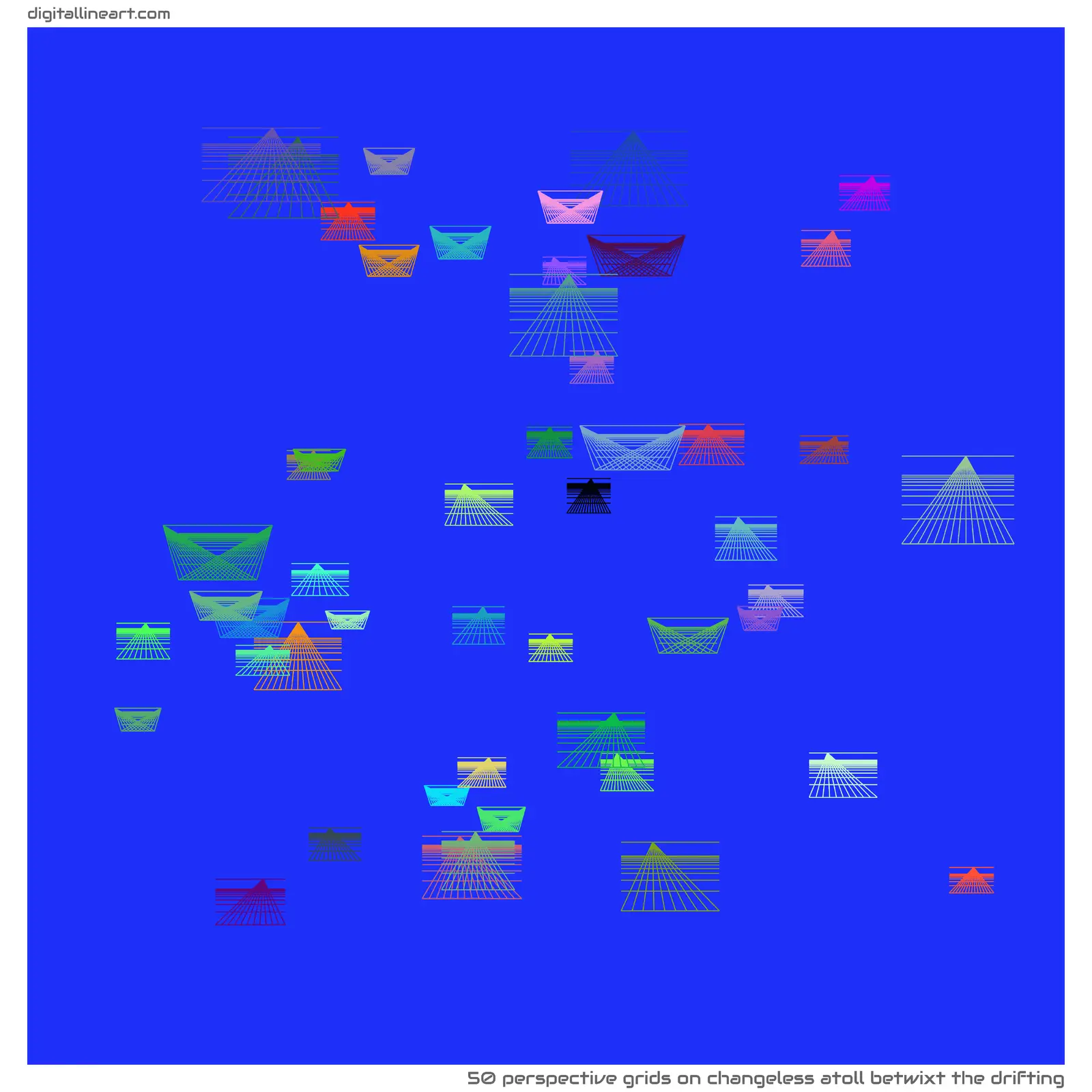 Changeless Atoll betwixt the Drifting — 50 perspective grids