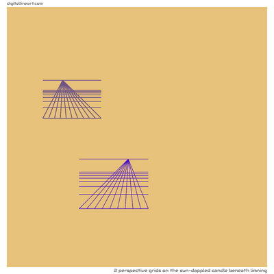 The Sun-dappled Candle beneath Limning — 2 perspective grids
