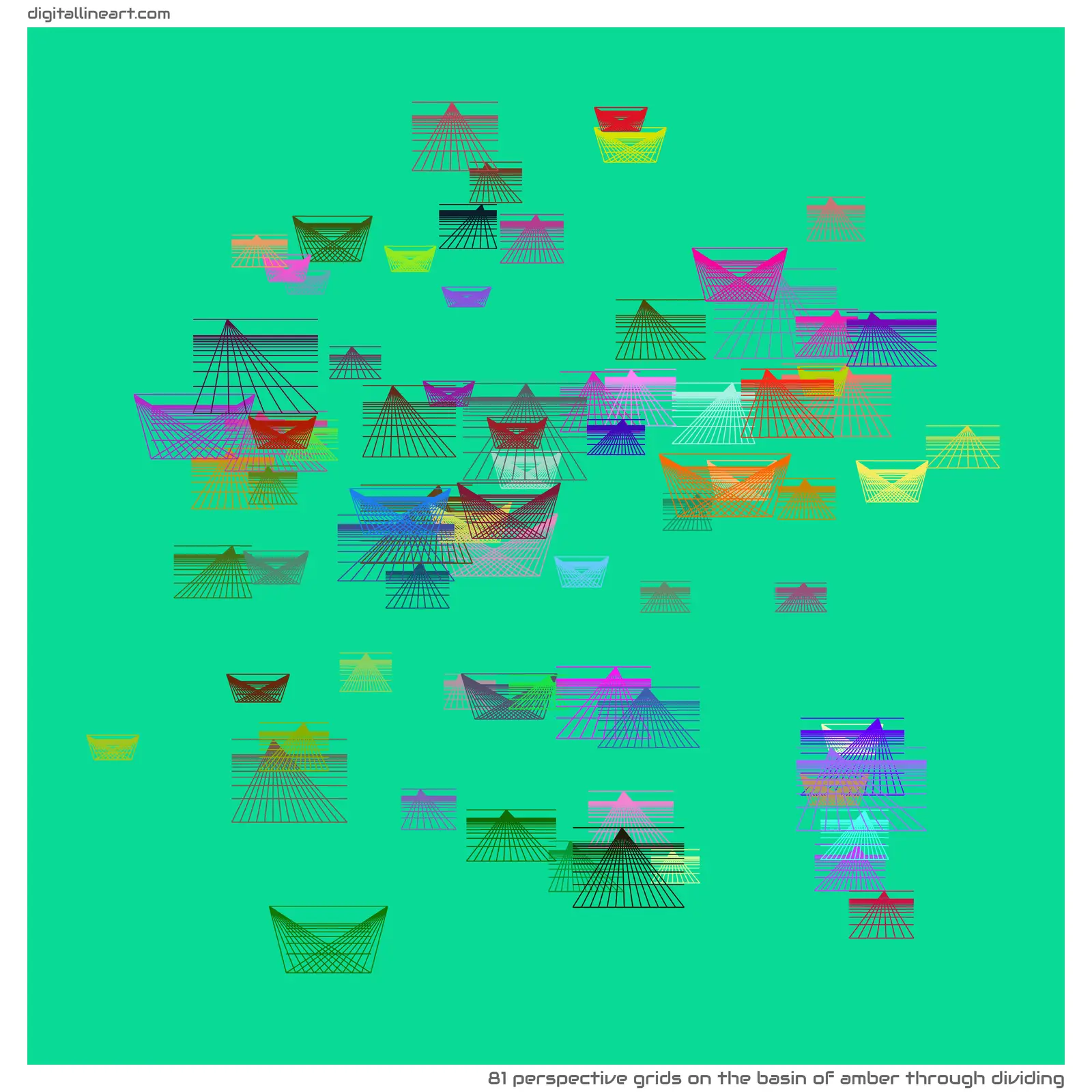 The Basin of Amber through Dividing — 81 perspective grids
