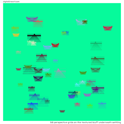 The Textured Bluff underneath Settling — 50 perspective grids