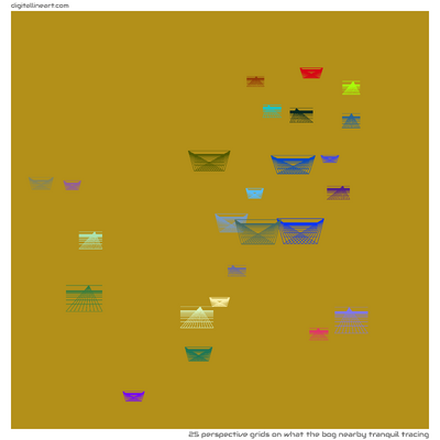 What the Bog nearby Tranquil Tracing — 25 perspective grids