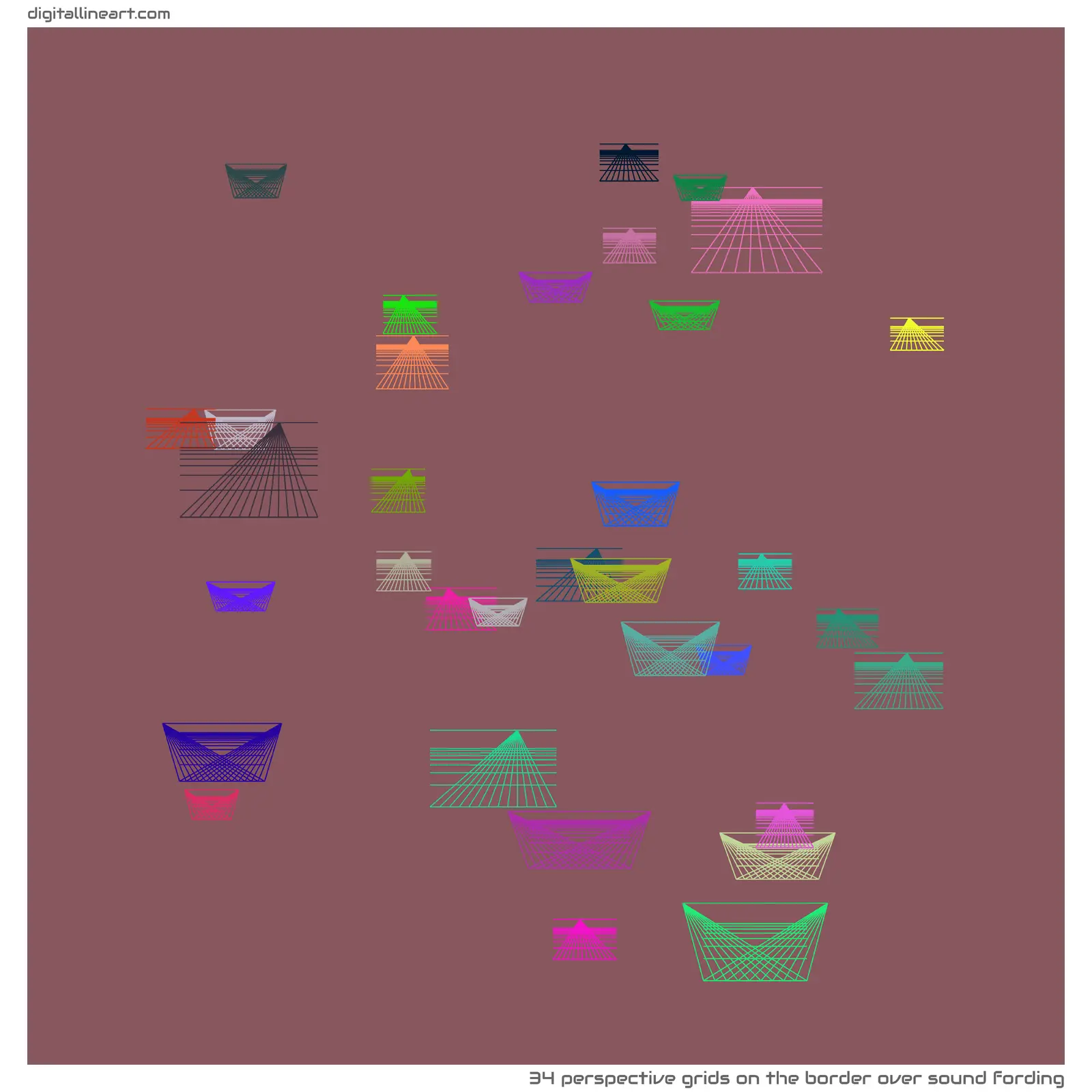 The Border over Sound Fording — 34 perspective grids