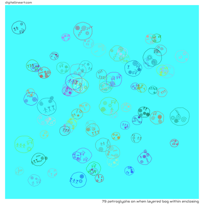When Layered Bog within Enclosing — 79 petroglyphs