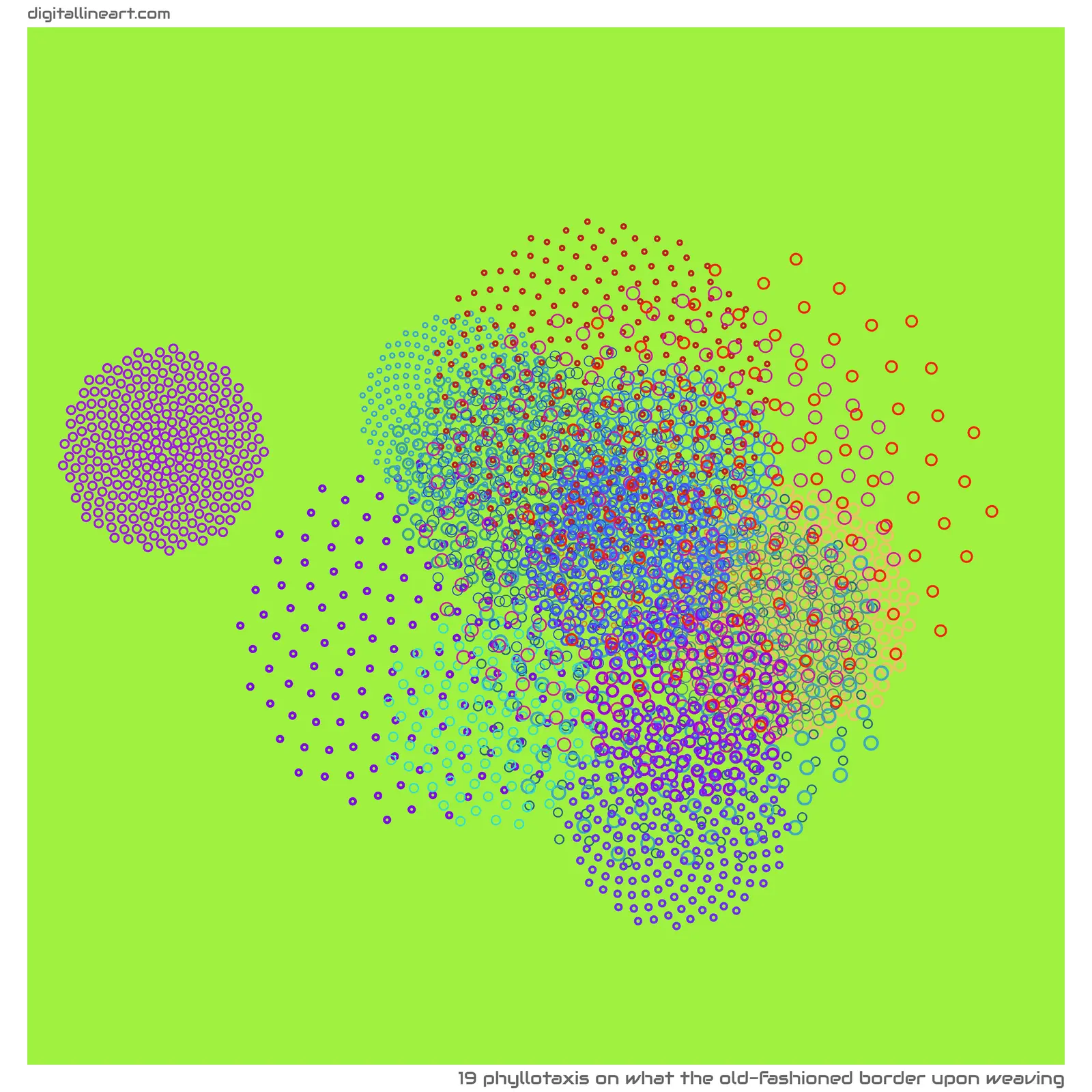 What the Old-fashioned Border upon Weaving — Phyllotaxis, 19 elements