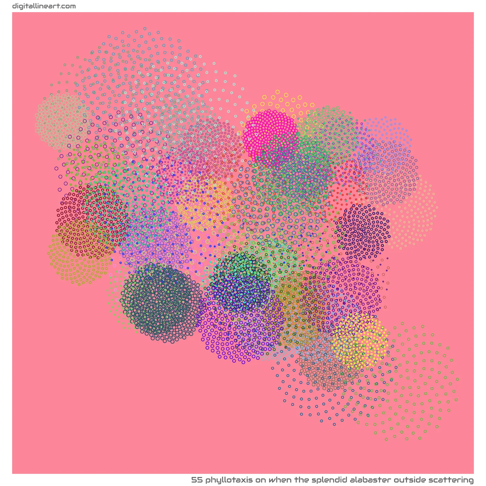 When the Splendid Alabaster outside Scattering — Phyllotaxis, 55 elements