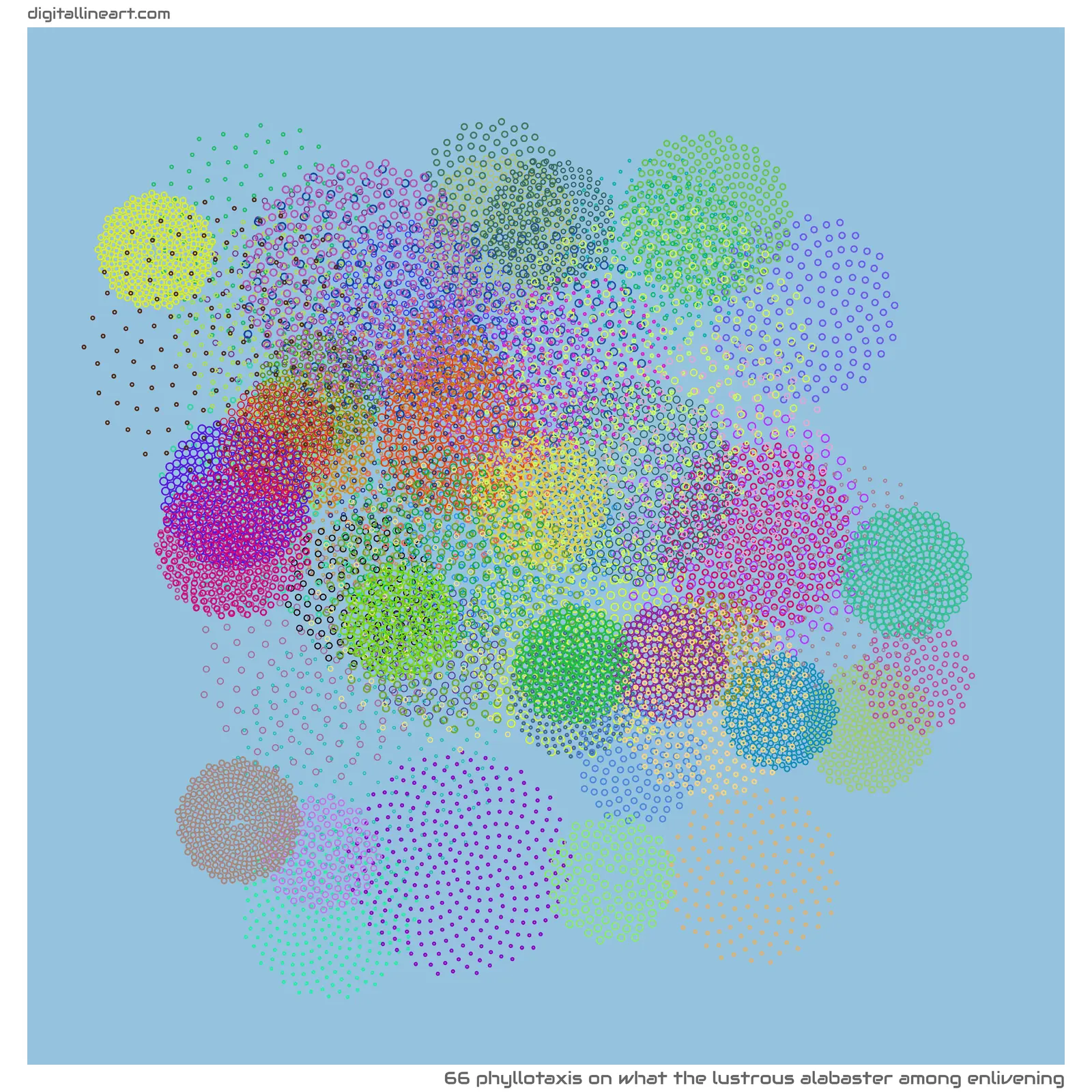 What the Lustrous Alabaster among Enlivening — Phyllotaxis, 66 elements
