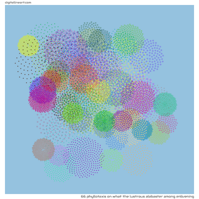What the Lustrous Alabaster among Enlivening — Phyllotaxis, 66 elements