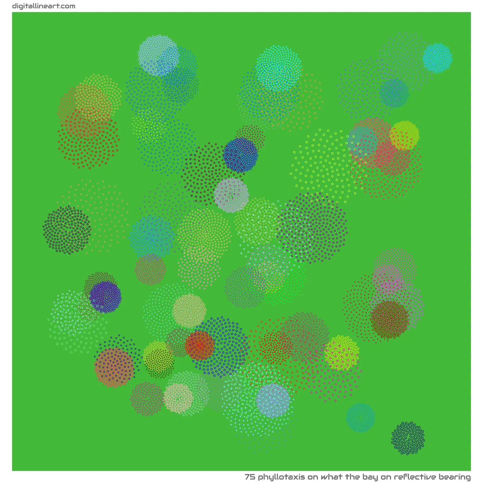 What the Bay on Reflective Bearing — Phyllotaxis, 75 elements