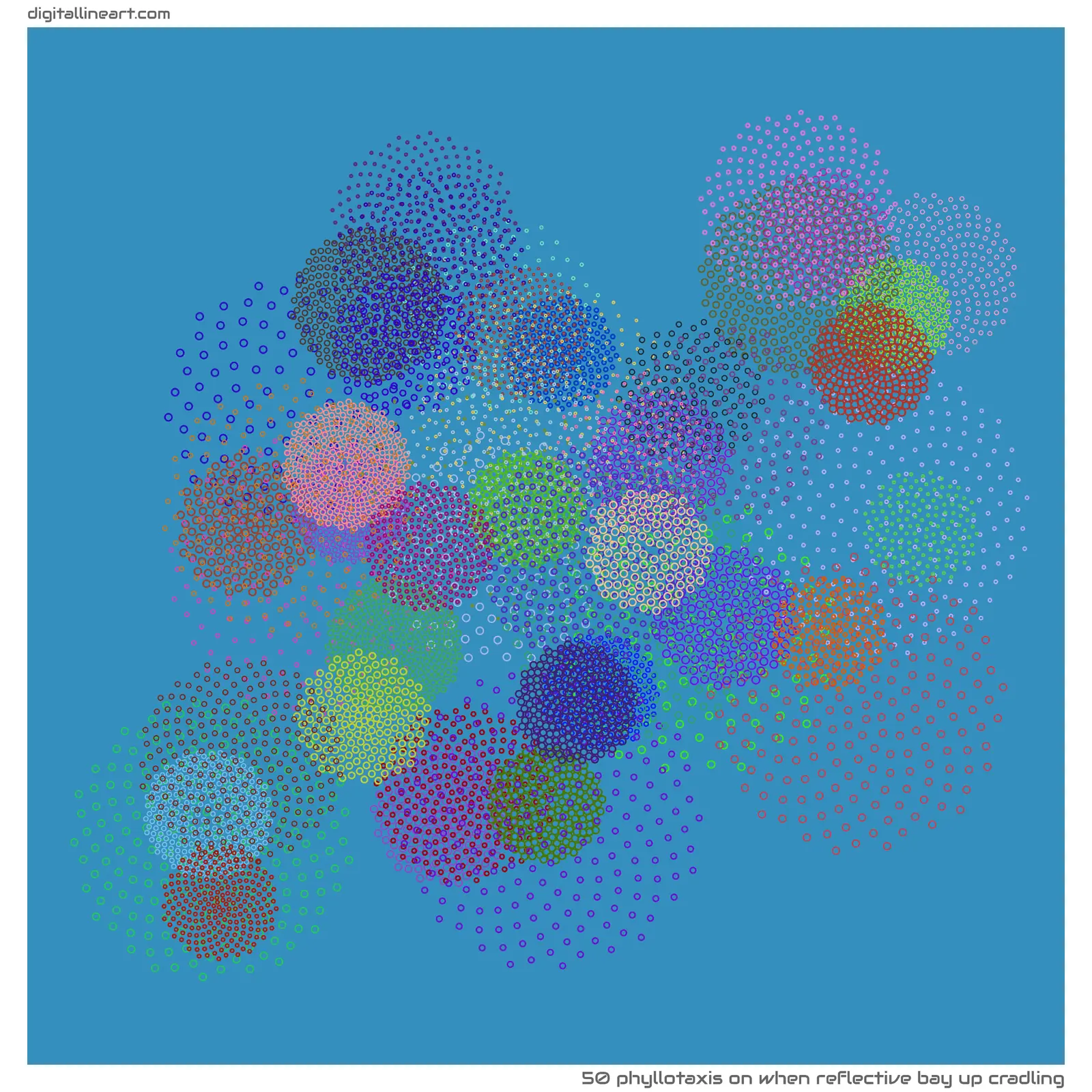 When Reflective Bay up Cradling — Phyllotaxis, 50 elements