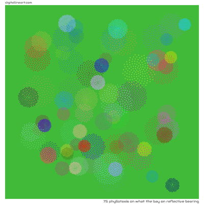 What the Bay on Reflective Bearing — Phyllotaxis, 75 elements