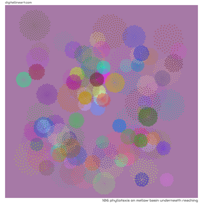 Mellow Basin underneath Reaching — Phyllotaxis, 106 elements