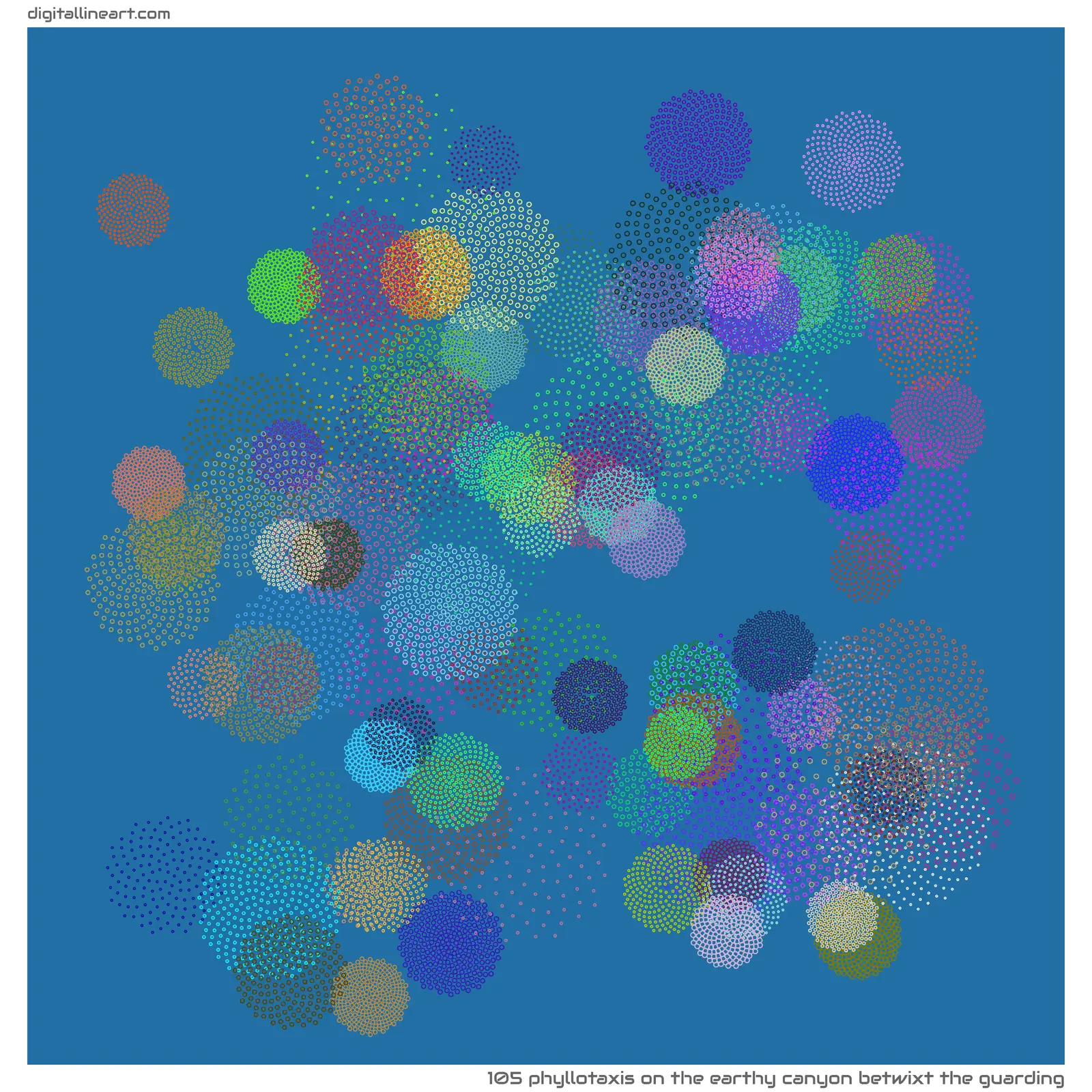 The Earthy Canyon betwixt the Guarding — Phyllotaxis, 105 elements