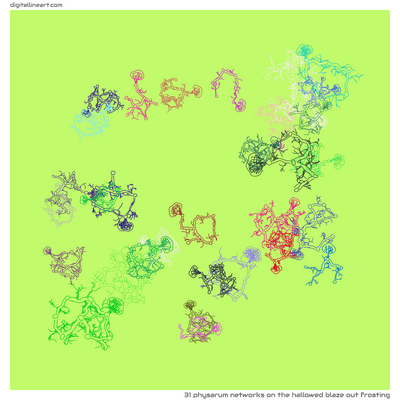 The Hallowed Blaze out Frosting — 31 physarum networks