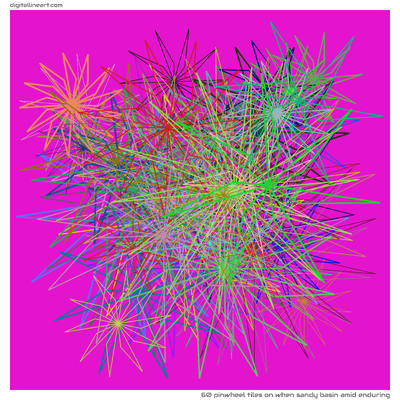 60 Pinwheel Tiles in When Sandy Basin amid Enduring
