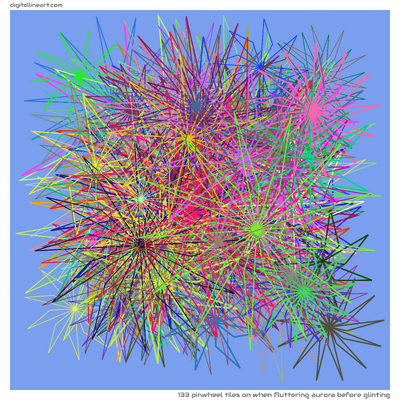 133 Pinwheel Tiles in When Fluttering Aurora before Glinting