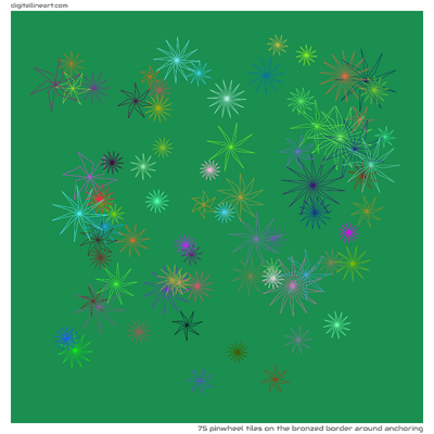 The Bronzed Border Around Anchoring — 75 pinwheel tiles