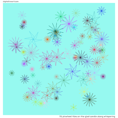The Glad Candle along Whispering — 75 pinwheel tiles