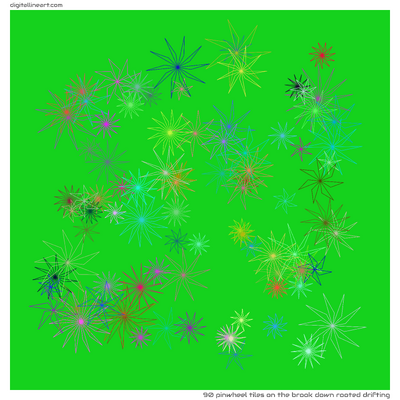 The Brook down Rooted Drifting — 90 pinwheel tiles
